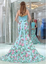 Fashionable Halter Neckline Two-piece Mermaid Prom Dresses