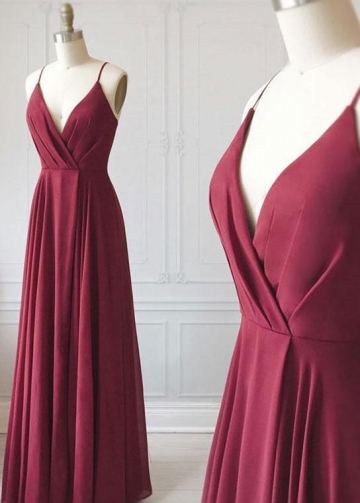 Ruched Chiffon Long Bridesmaid Gown for Adults